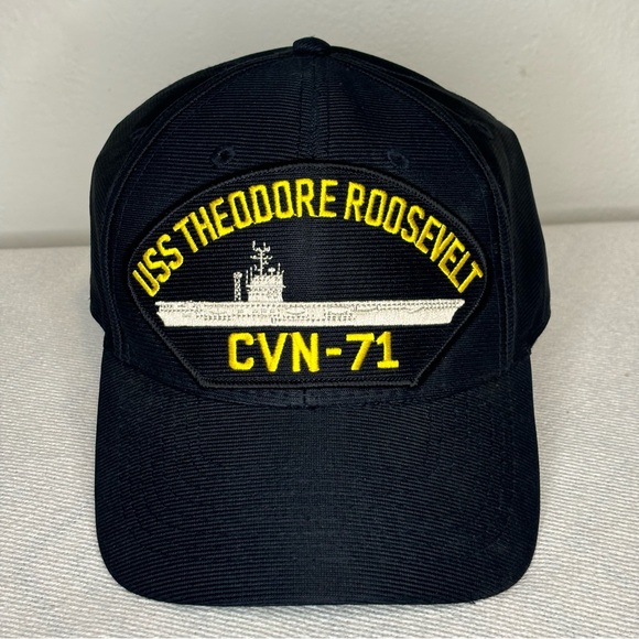 eagle crest Other - Vintage United States US‎ Navy USS Theodore Roosevelt Snapback Baseball Cap Hat